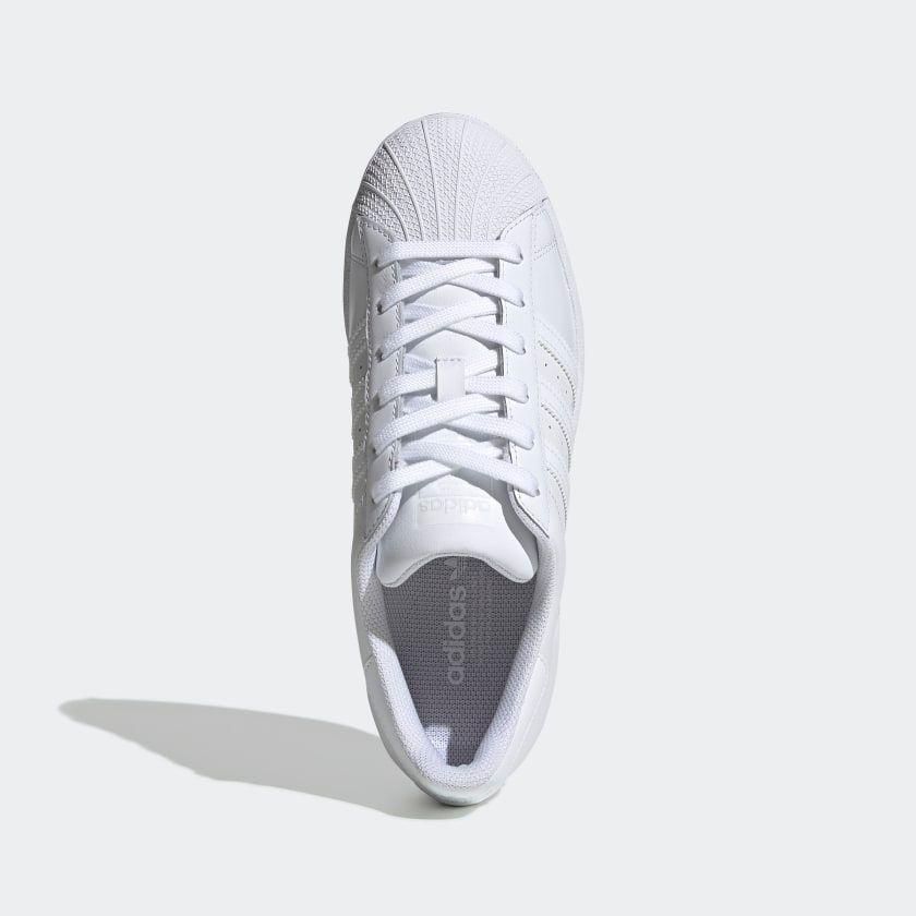 Adidas Women's Superstar Shoes - All White - Image 10