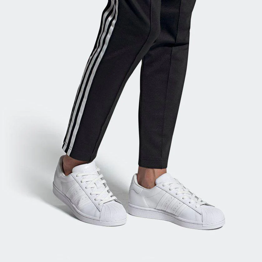 Adidas Women's Superstar Shoes - All White - Image 11
