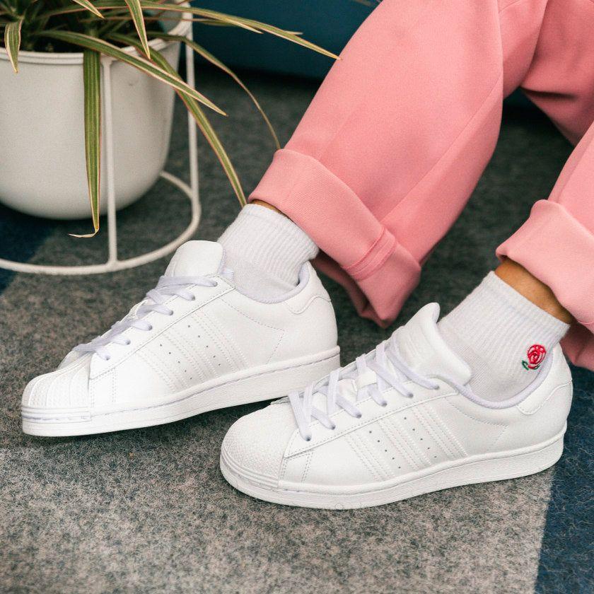 Adidas Women's Superstar Shoes - All White - Image 12