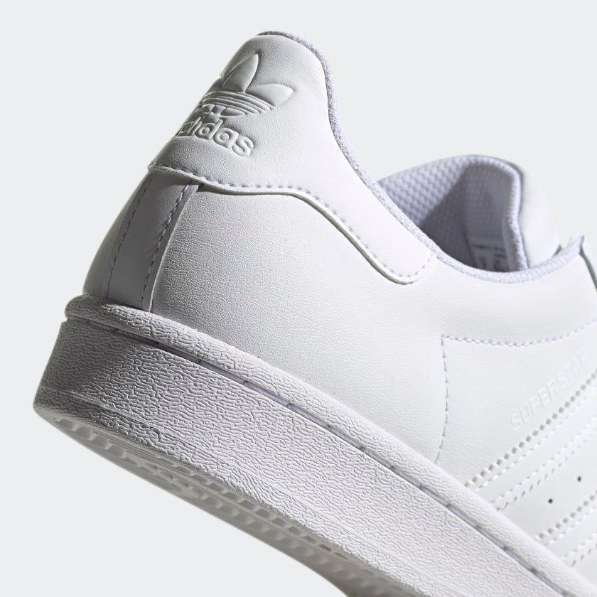 Adidas Women's Superstar Shoes - All White - Image 3