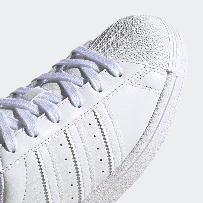 Adidas Women's Superstar Shoes - All White - Image 4