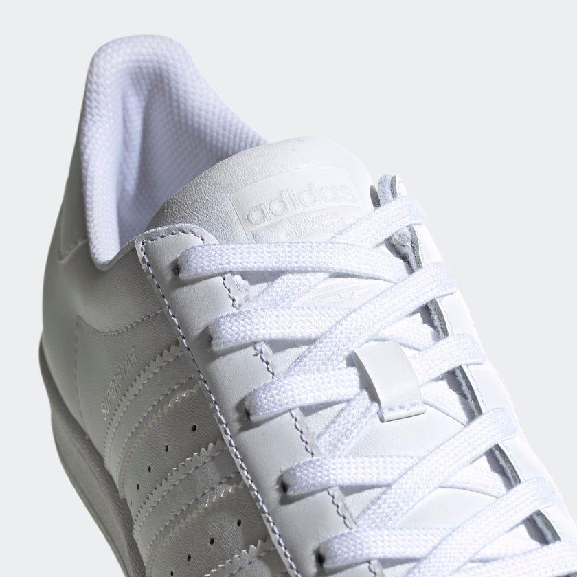 Adidas Women's Superstar Shoes - All White - Image 5