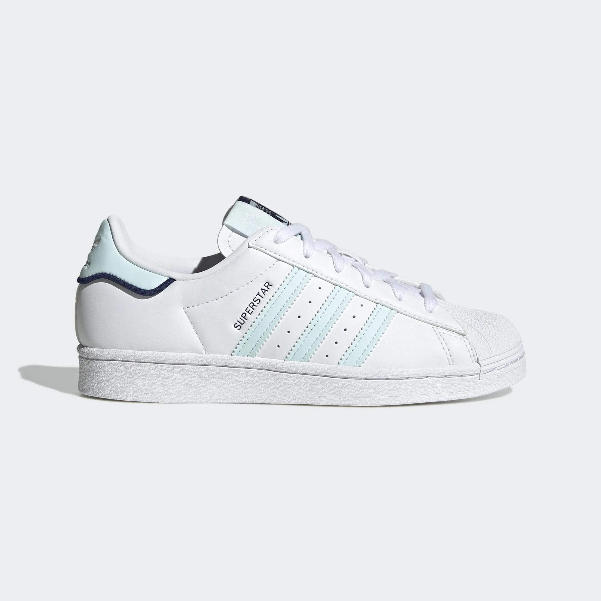 Adidas Women's Superstar Shoes - White / Almost Blue - Image 2