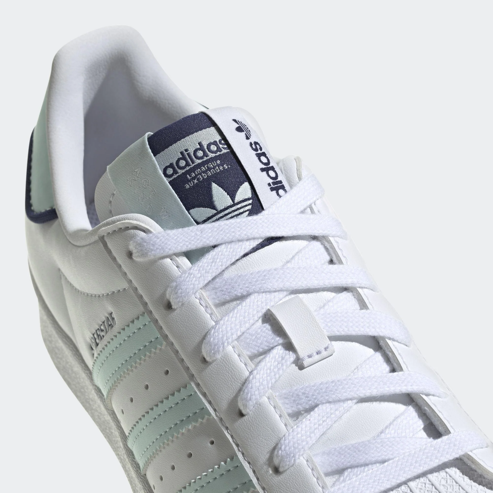 Adidas Women's Superstar Shoes - White / Almost Blue - Image 8