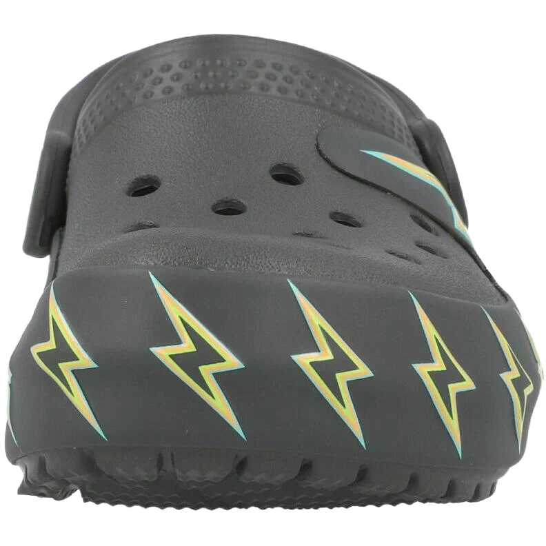 Crocs Kids' Classic Bolt Lights Clog Shoes - Carbon / Grey - Image 5