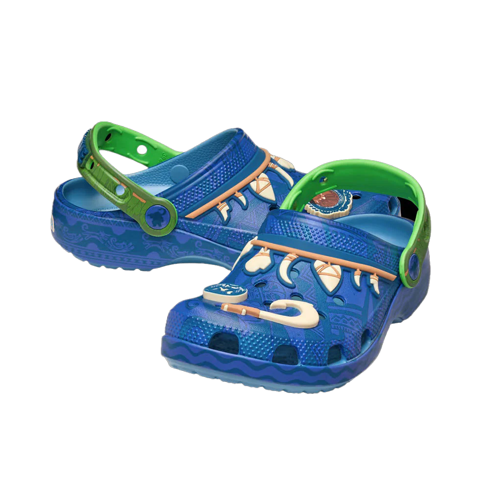 Crocs Kids' Disney Maui Classic Clog Shoes - Blue / Green - Image 5