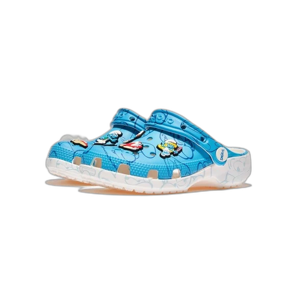Crocs Kids' Smurfs Classic Clog Shoes - Multi - Image 2