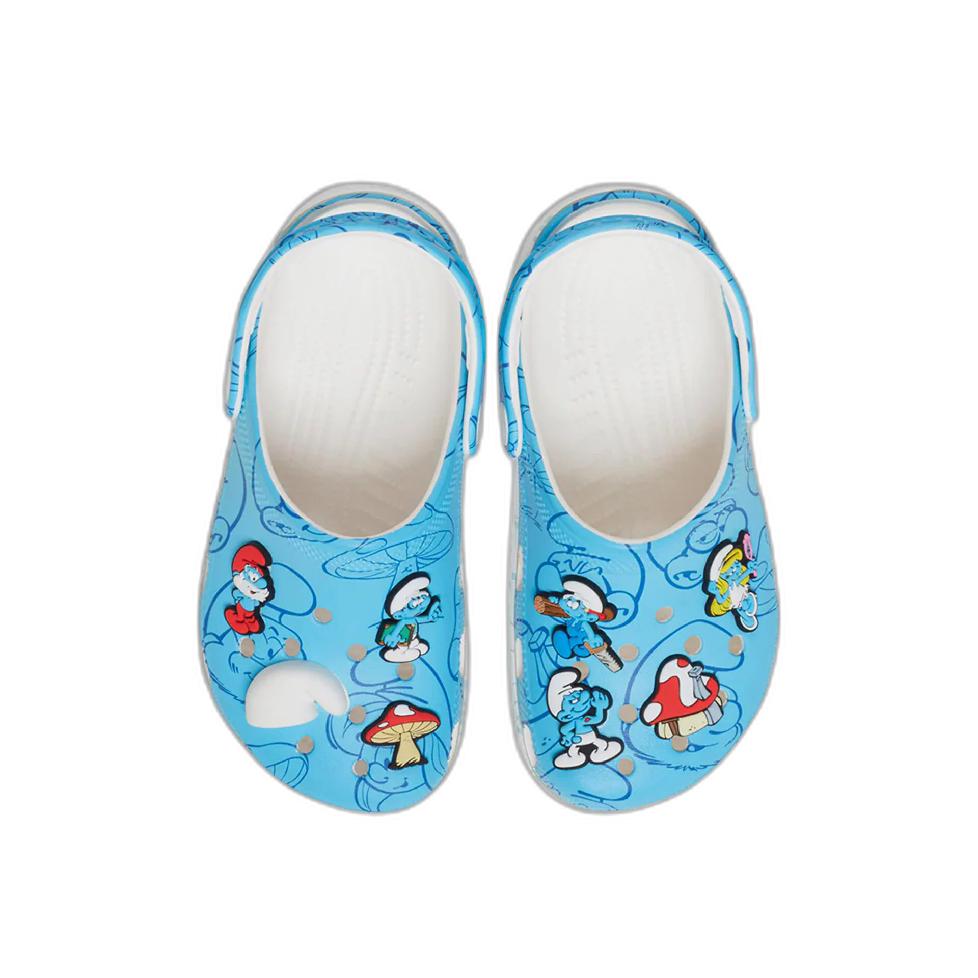 Crocs Kids' Smurfs Classic Clog Shoes - Multi - Image 3