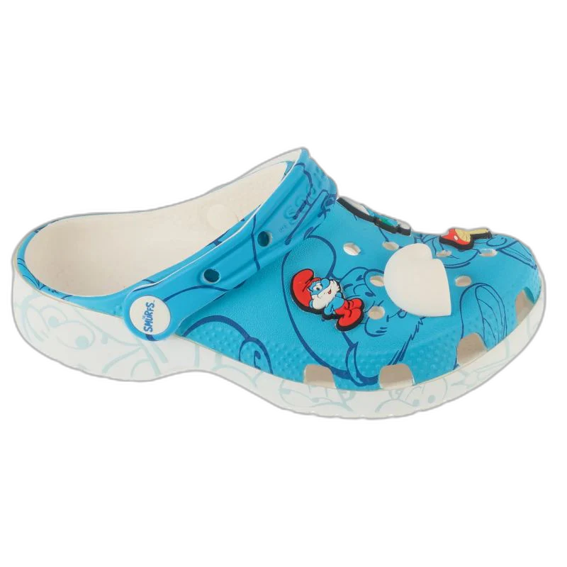 Crocs Kids' Smurfs Classic Clog Shoes - Multi - Image 5