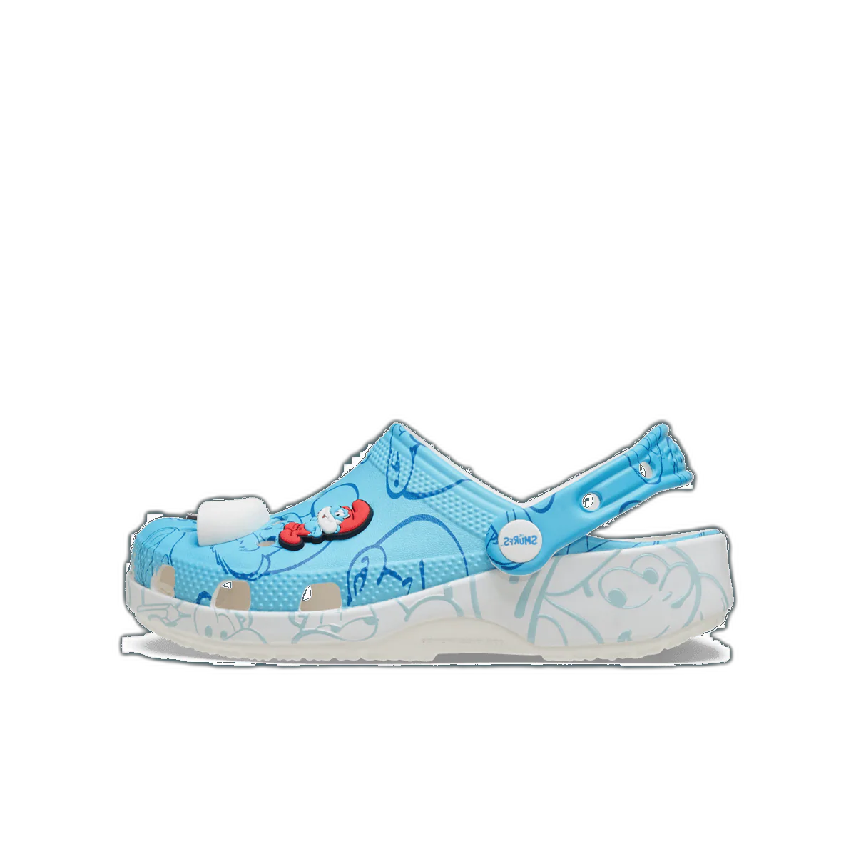 Crocs Kids' Smurfs Classic Clog Shoes - Multi - Image 6