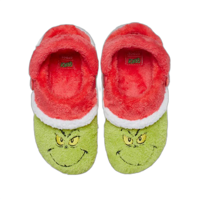 Crocs Kids' The Grinch Classic Lined Shoes - Green / Multicolor - Image 2