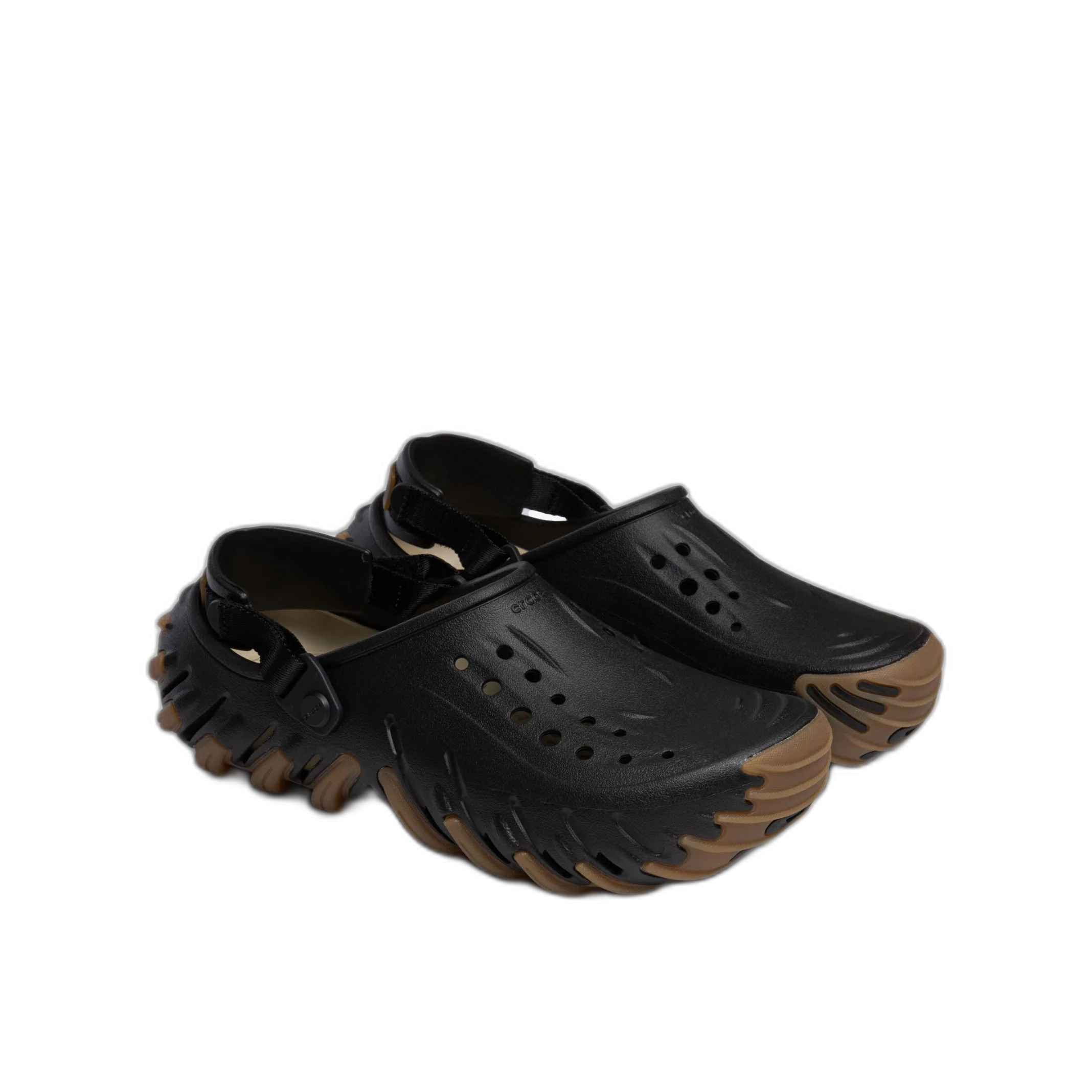 Crocs Men's Echo Gum Ro Clog Shoes - Black / Gum - Image 3