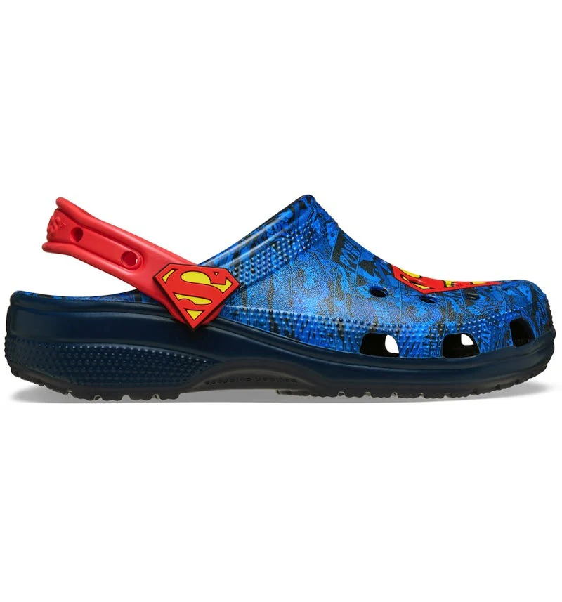 Crocs Unisex Classic Clog Dc Comics Superman Shoes - Blue / Red