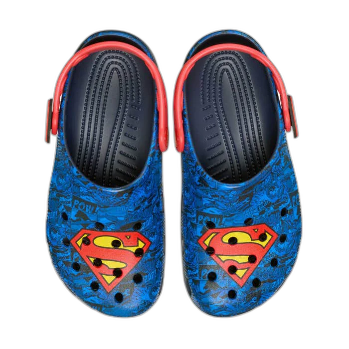 Crocs Unisex Classic Clog Dc Comics Superman Shoes - Blue / Red - Image 2