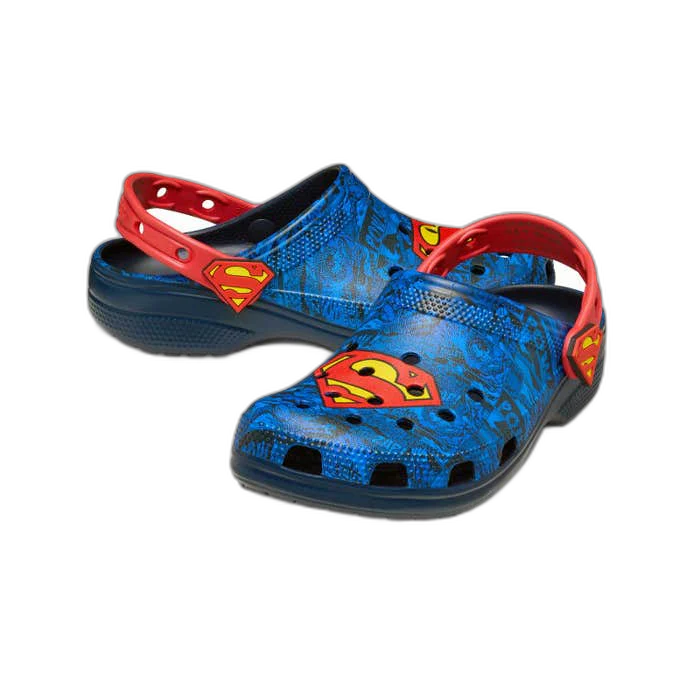 Crocs Unisex Classic Clog Dc Comics Superman Shoes - Blue / Red - Image 3