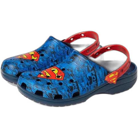 Crocs Unisex Classic Clog Dc Comics Superman Shoes - Blue / Red - Image 4