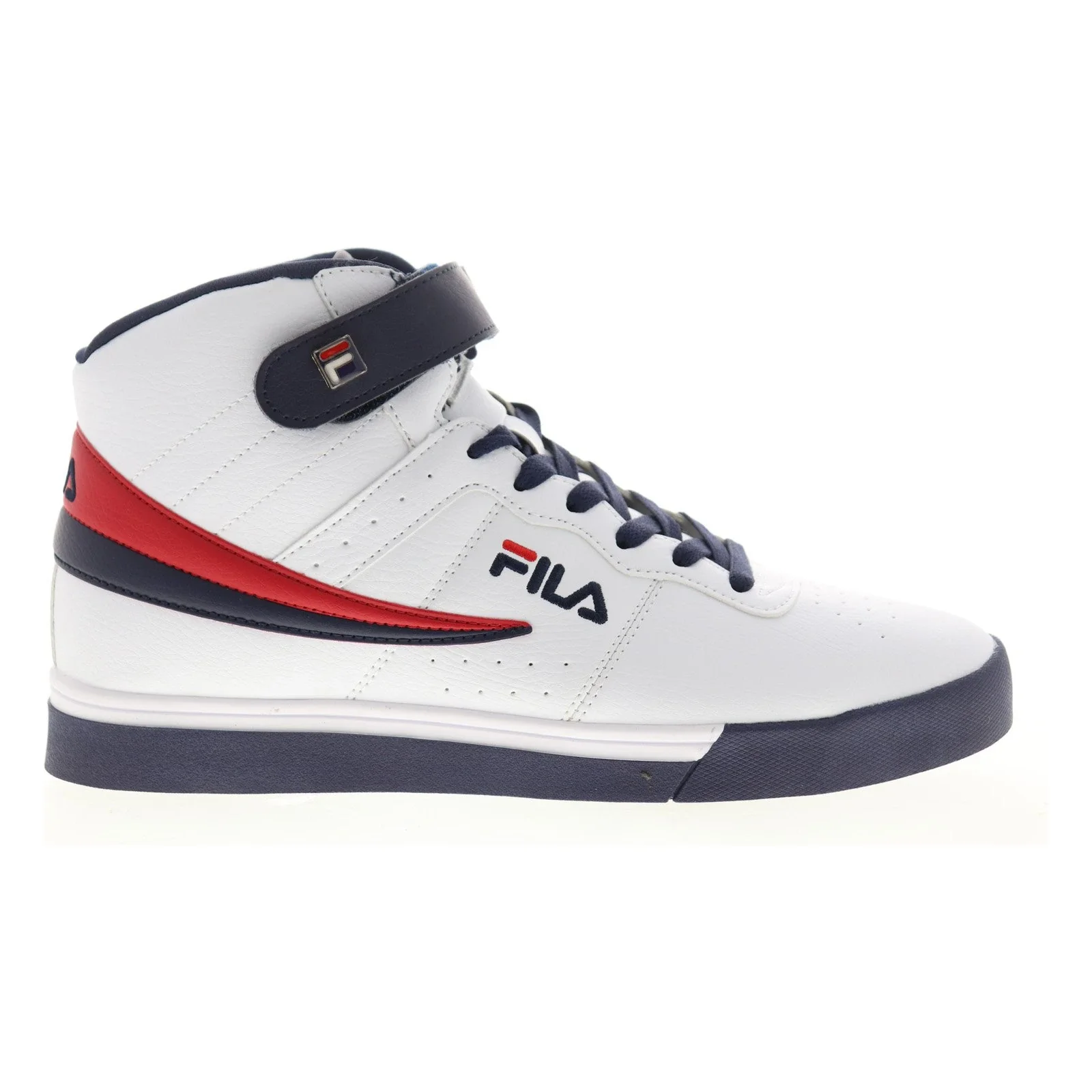 Fila Men's Vulc 13 Mid Plus Shoes - White / Blue / Red - Image 3