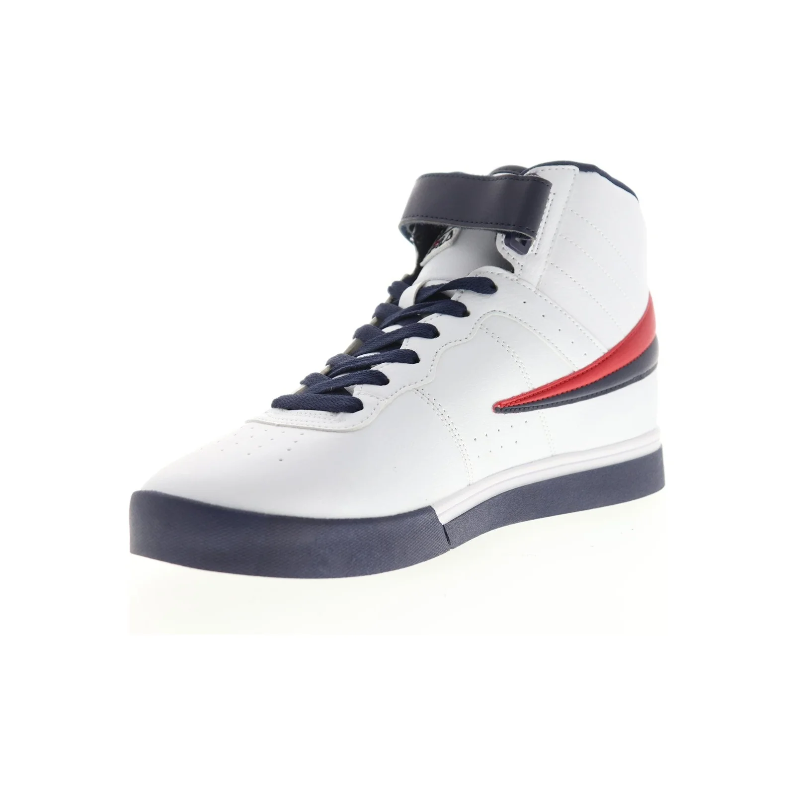 Fila Men's Vulc 13 Mid Plus Shoes - White / Blue / Red - Image 5