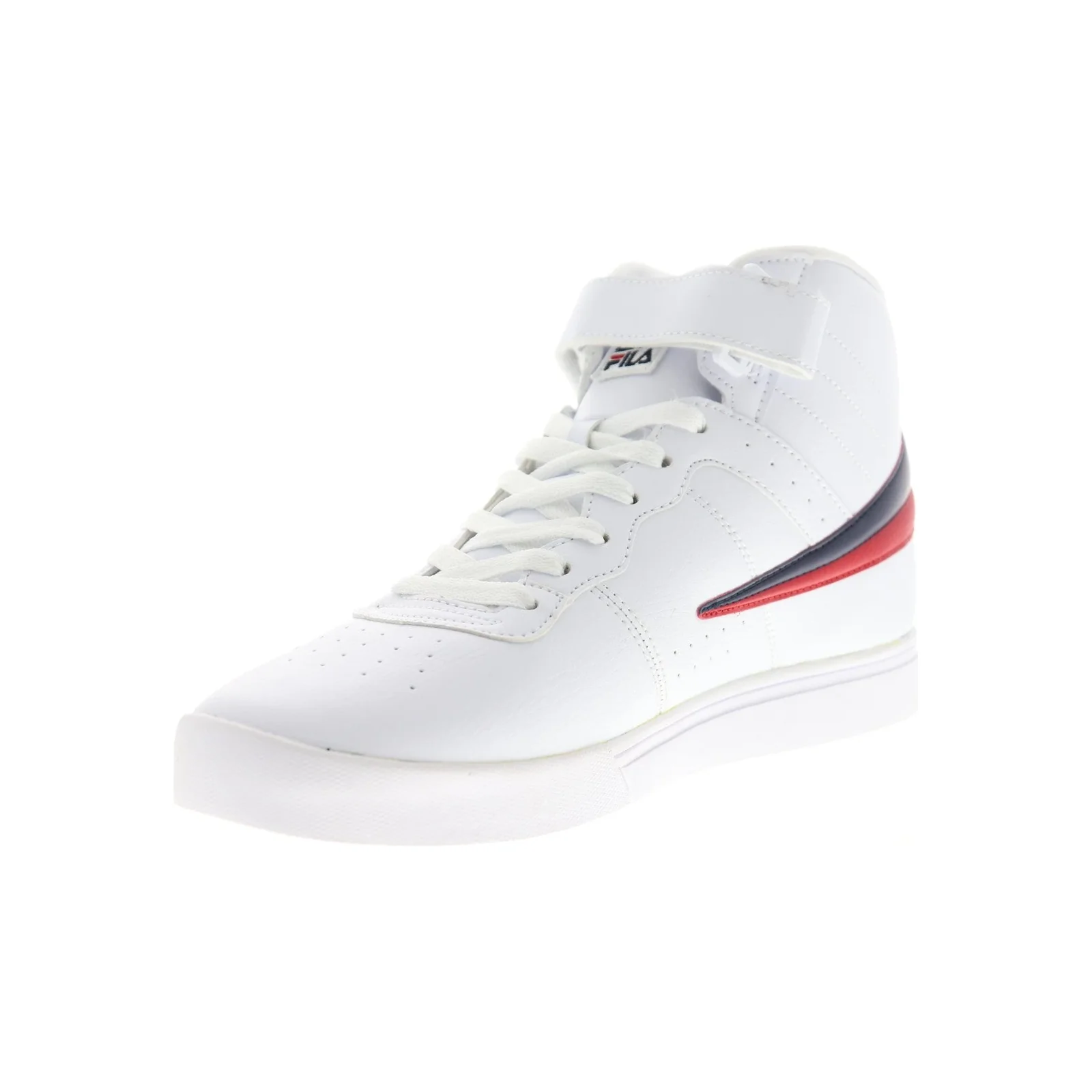 Fila Men's Vulc 13 Mid Plus Shoes - White / Red - Image 4