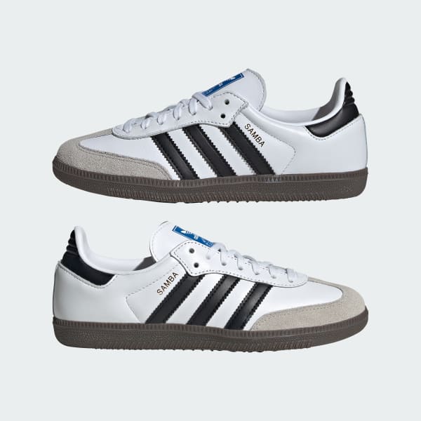 Adidas Kids' Samba Og Shoes - Cloud White / Core Black / Gum - Image 7