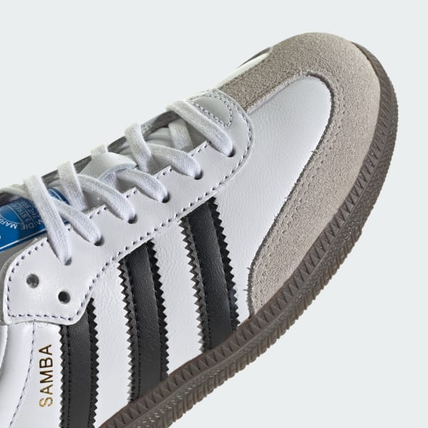 Adidas Kids' Samba Og Shoes - Cloud White / Core Black / Gum - Image 9