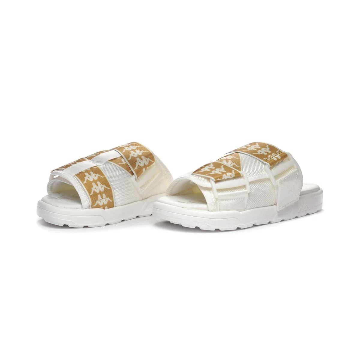 Kappa Men's 222 Banda Mitel 1 Slides - White / Gold - Image 2