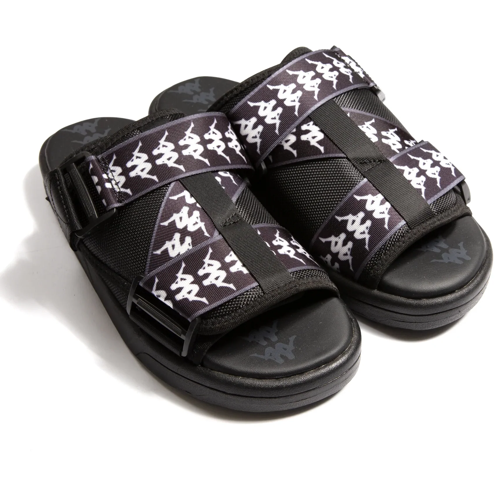 Kappa Unisex 222 Banda Mitel 1 Sandals - Black / White - Image 5