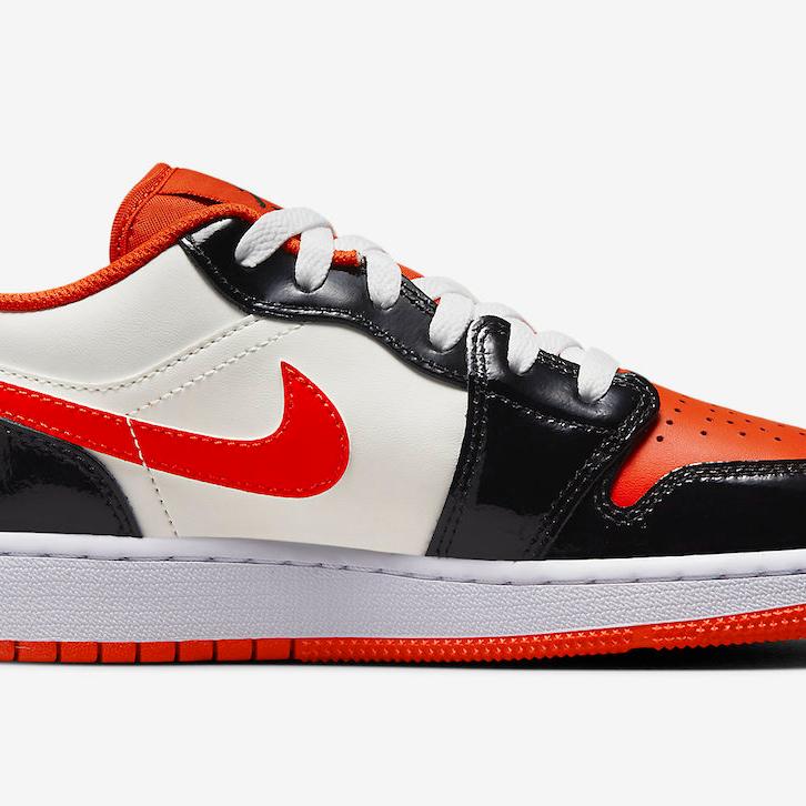 Nike Kids' Air Jordan 1 Low GS Shoes - Team Orange / Black / Sail - Image 4