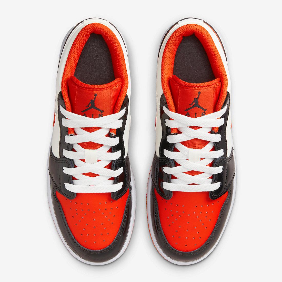Nike Kids' Air Jordan 1 Low GS Shoes - Team Orange / Black / Sail - Image 5