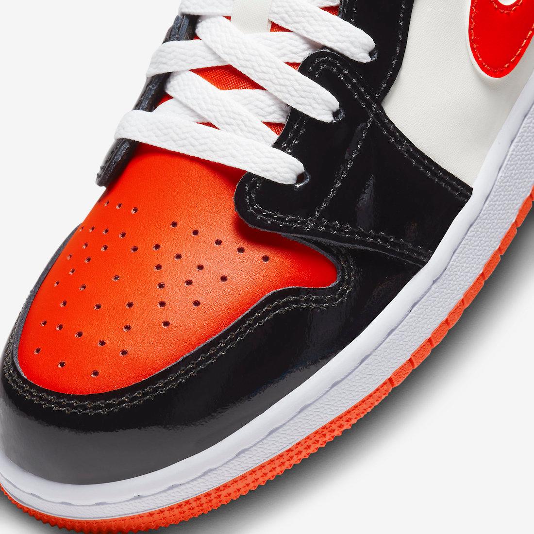Nike Kids' Air Jordan 1 Low GS Shoes - Team Orange / Black / Sail - Image 8