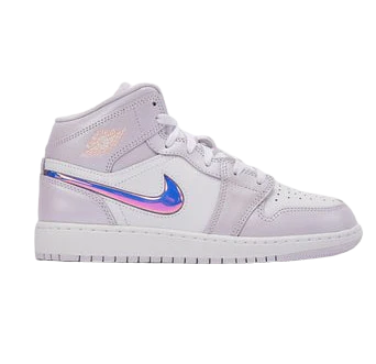 Nike Kids' Air Jordan 1 Mid Se Shoes - Barely Grape / Atomic Pink / White