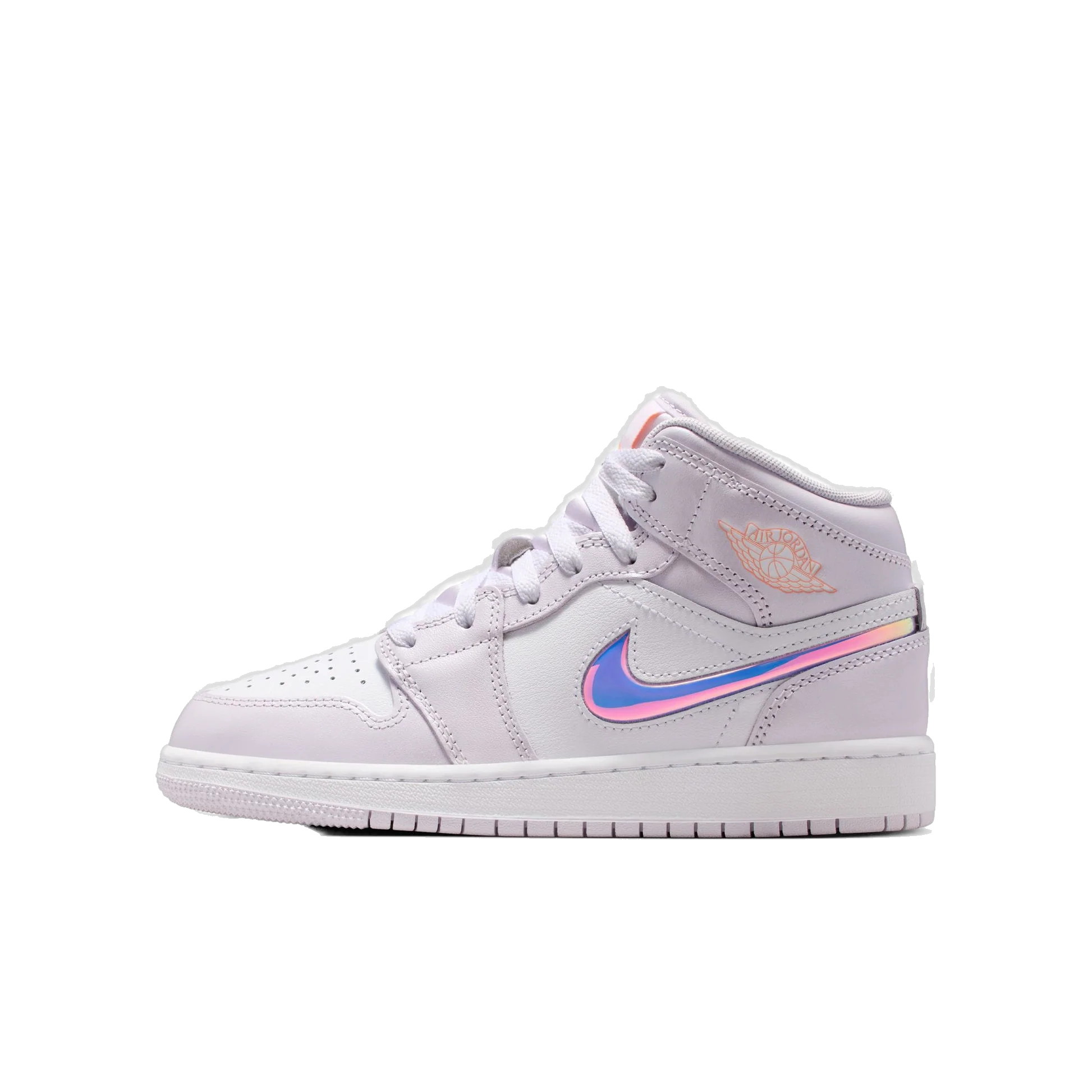 Nike Kids' Air Jordan 1 Mid Se Shoes - Barely Grape / Atomic Pink / White - Image 3