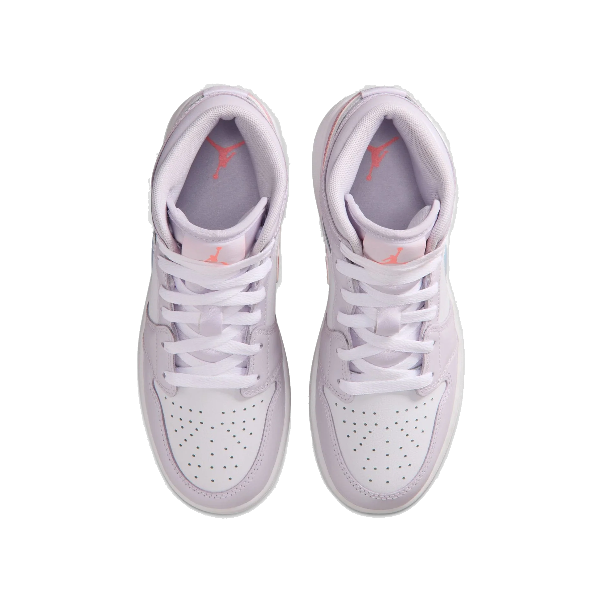 Nike Kids' Air Jordan 1 Mid Se Shoes - Barely Grape / Atomic Pink / White - Image 4