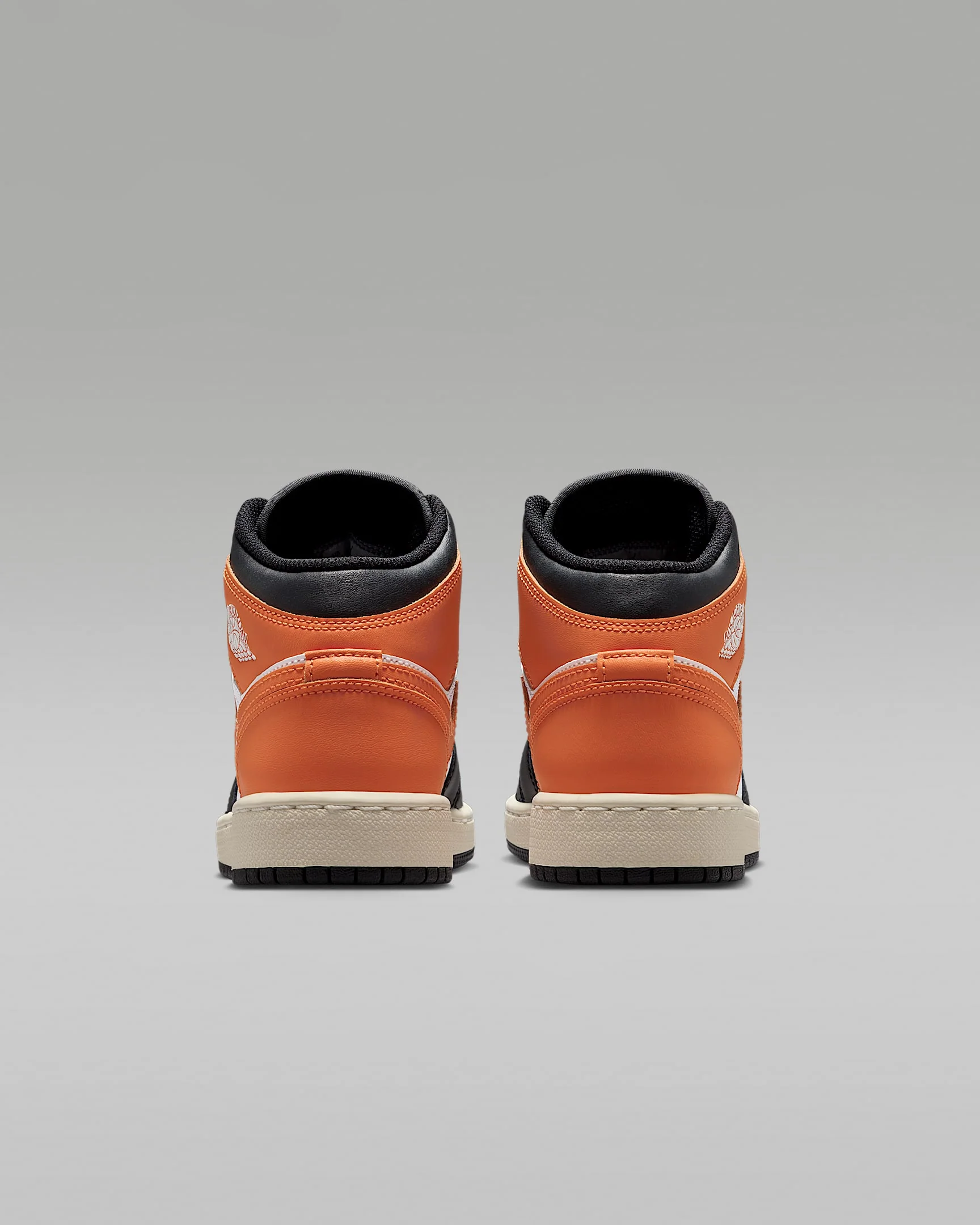 Nike Kids' Air Jordan 1 Mid Shoes - Starfish / White / Sail / Black - Image 4