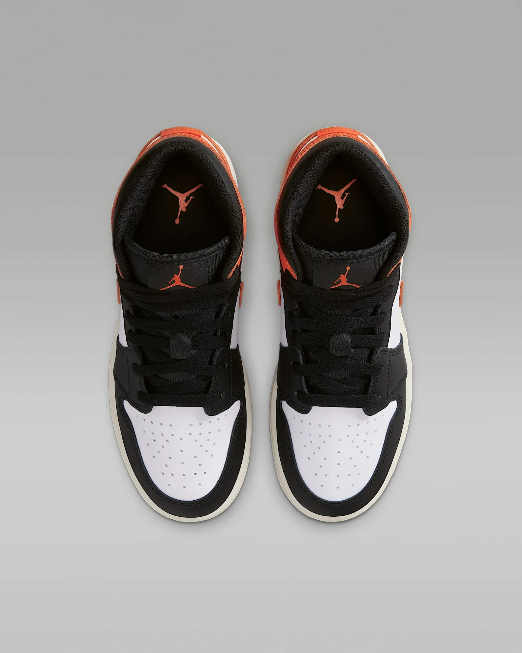Nike Kids' Air Jordan 1 Mid Shoes - Starfish / White / Sail / Black - Image 5