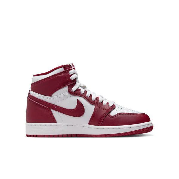 Nike Kids' Air Jordan 1 Retro High OG Shoes - White / Team Red - Image 4