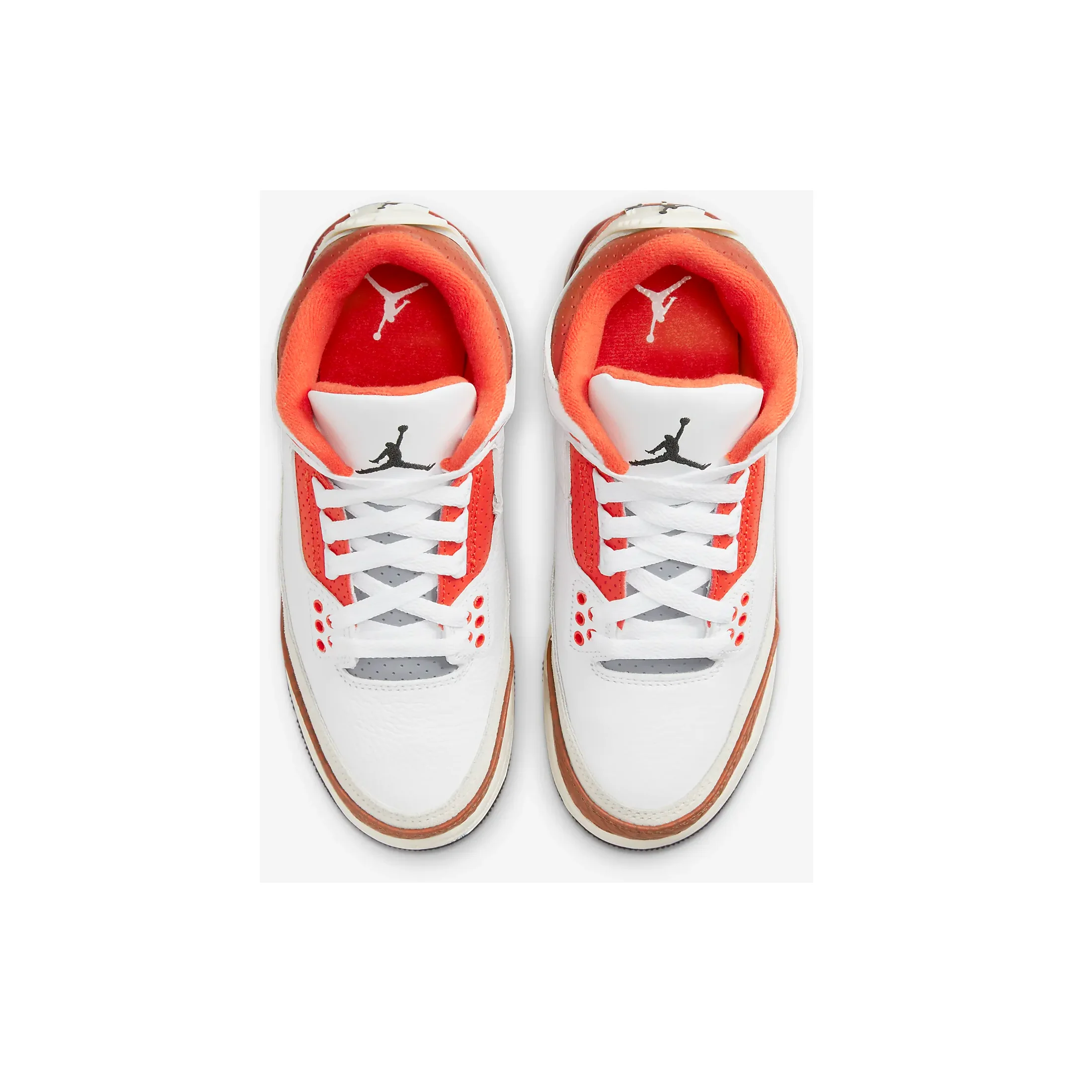 Nike Kids' Air Jordan 3 Retro SE Shoes - White / Mars Stone / Team Orange / Black - Image 5