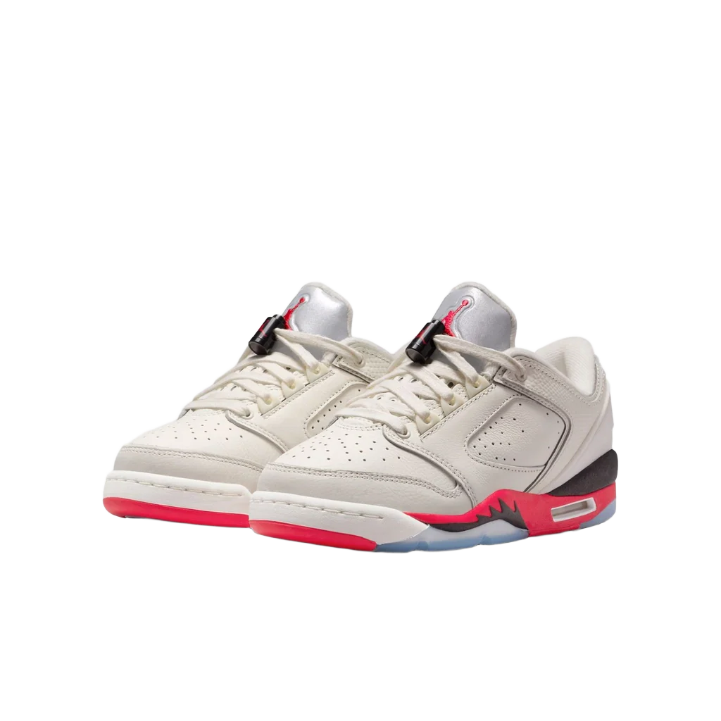 Nike Kids' Air Jordan Sixty Plus Low Shoes - Sail / Black / Reflect Silver / Fire Red - Image 2