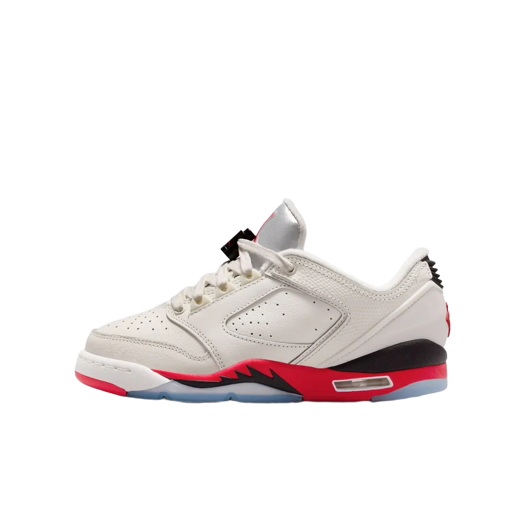 Nike Kids' Air Jordan Sixty Plus Low Shoes - Sail / Black / Reflect Silver / Fire Red - Image 3
