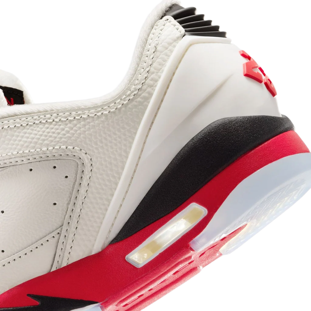 Nike Kids' Air Jordan Sixty Plus Low Shoes - Sail / Black / Reflect Silver / Fire Red - Image 4