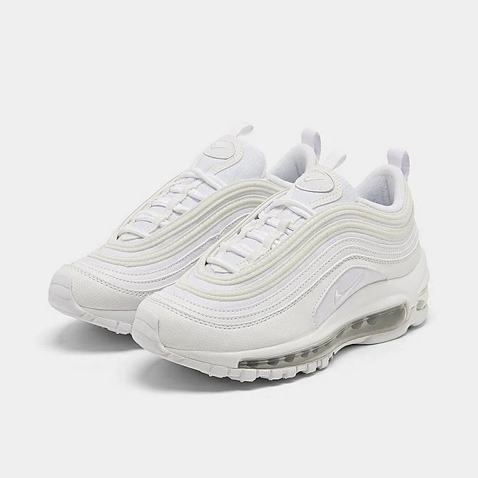 Nike Kids' Air Max 97 Casual Shoes - White / Metallic Silver - Image 3