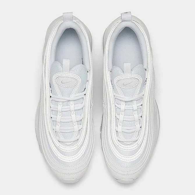 Nike Kids' Air Max 97 Casual Shoes - White / Metallic Silver - Image 6