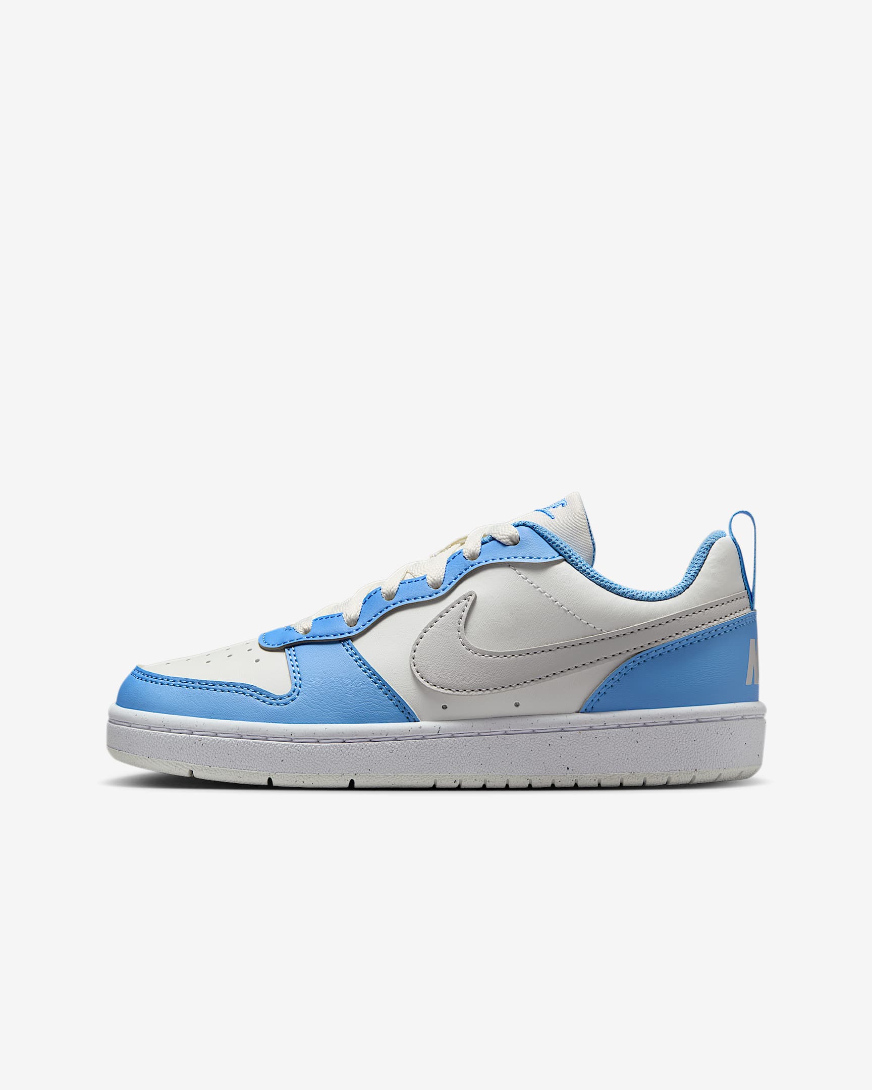 Nike Kids' Court Borough Low Recraft Shoes - Summit White / Cobalt Pulse / White / Vast Grey - Image 5