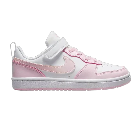 Nike Kids' Court Borough Low Recraft Shoes - White / Pink Foam