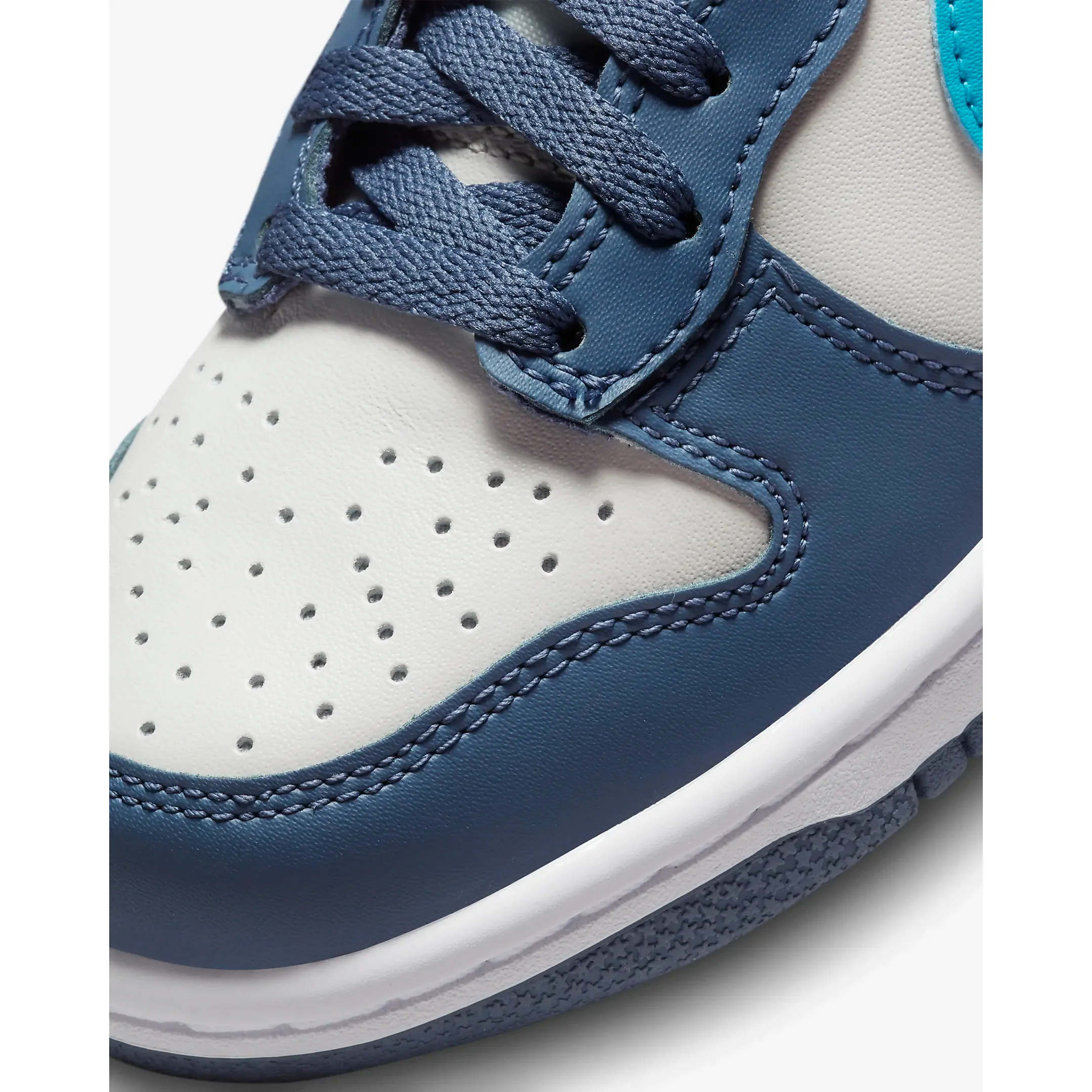 Nike Kids' Dunk High Shoes - Light Bone / Diffused Blue / White / Blue Lightning - Image 8