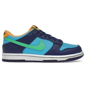 Nike Kids' Dunk Low Shoes - Baltic Blue / Deep Royal / Laser Orange / Electric Algae