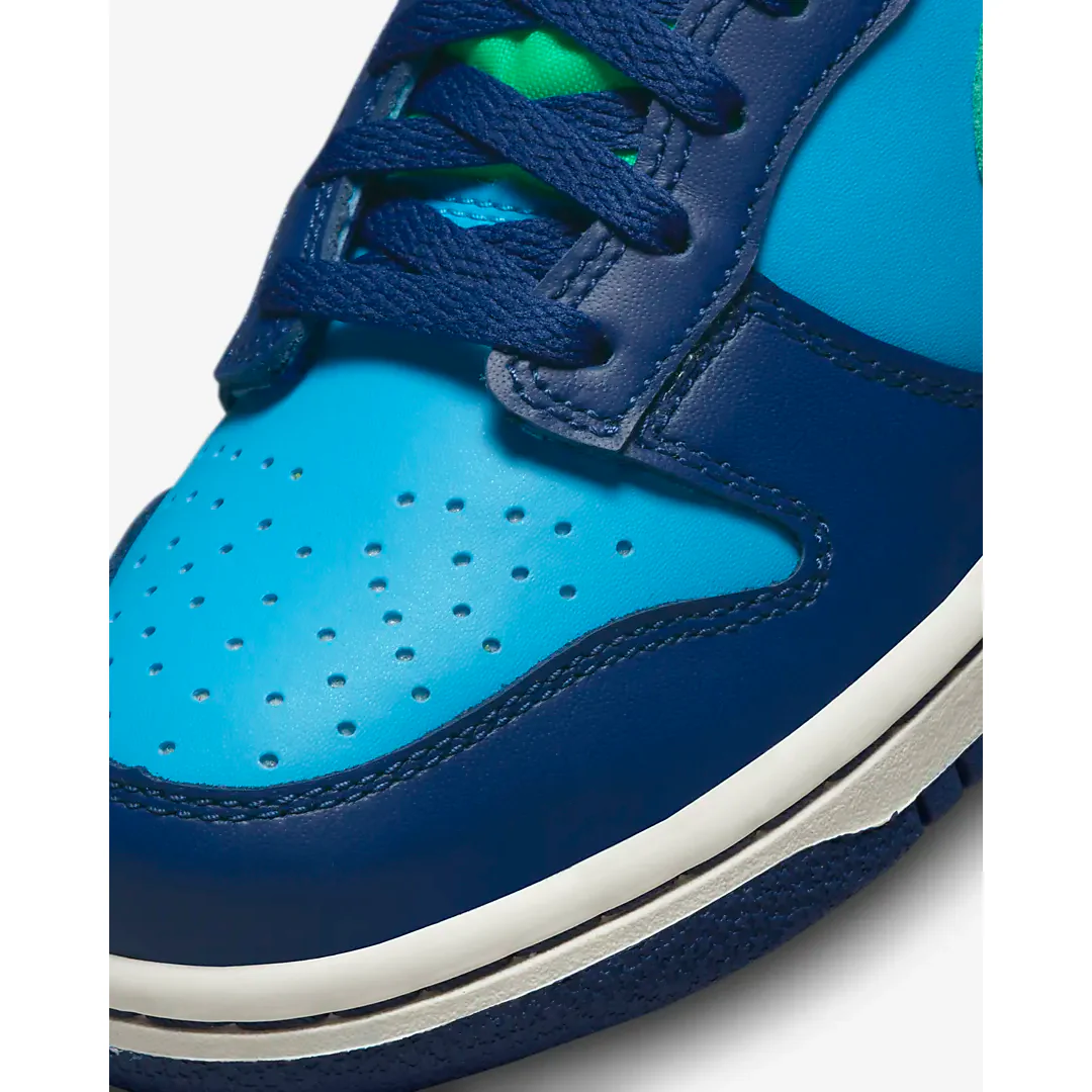 Nike Kids' Dunk Low Shoes - Baltic Blue / Deep Royal / Laser Orange / Electric Algae - Image 8