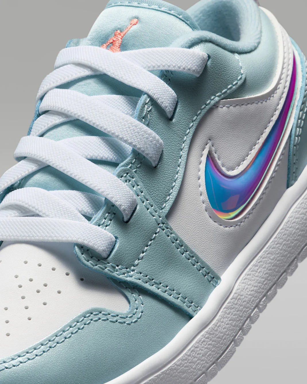 Nike Kids' Jordan 1 Low Alt Shoes - Ocean Bliss / White / Atomic Pink - Image 9