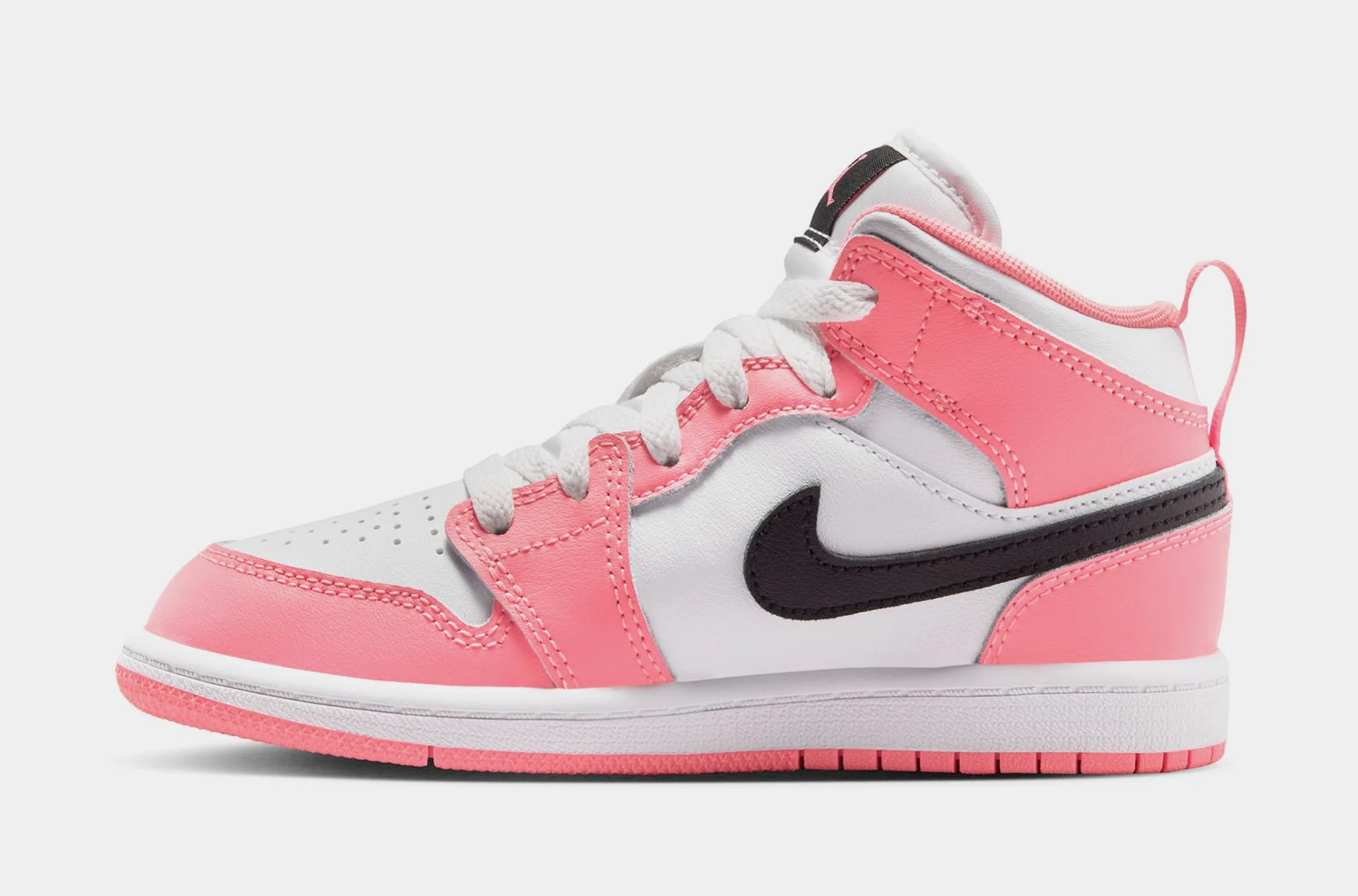 Nike Kids' Jordan 1 Mid Pink Gaze Shoes - Pink Gaze / Pearl Pink / White - Image 3