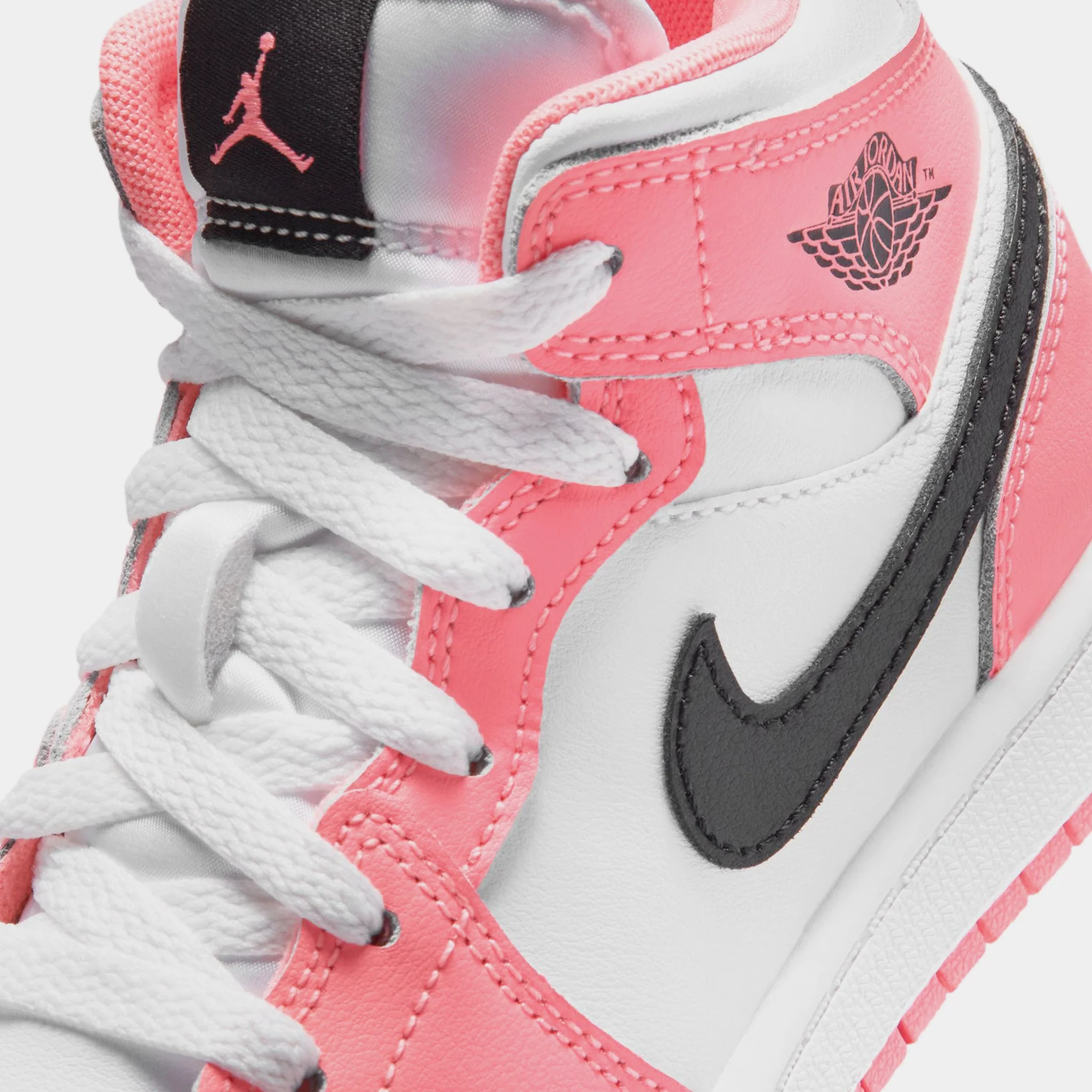 Nike Kids' Jordan 1 Mid Pink Gaze Shoes - Pink Gaze / Pearl Pink / White - Image 5